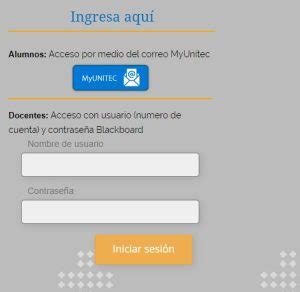 blackboard unitec iniciar sesion.